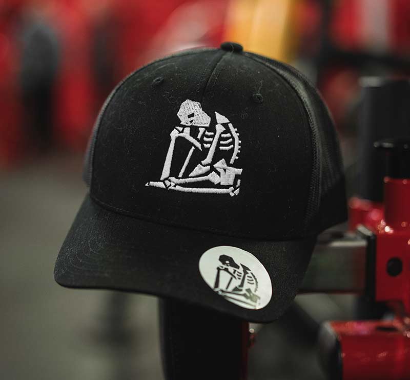 Rest When Dead white on black hat